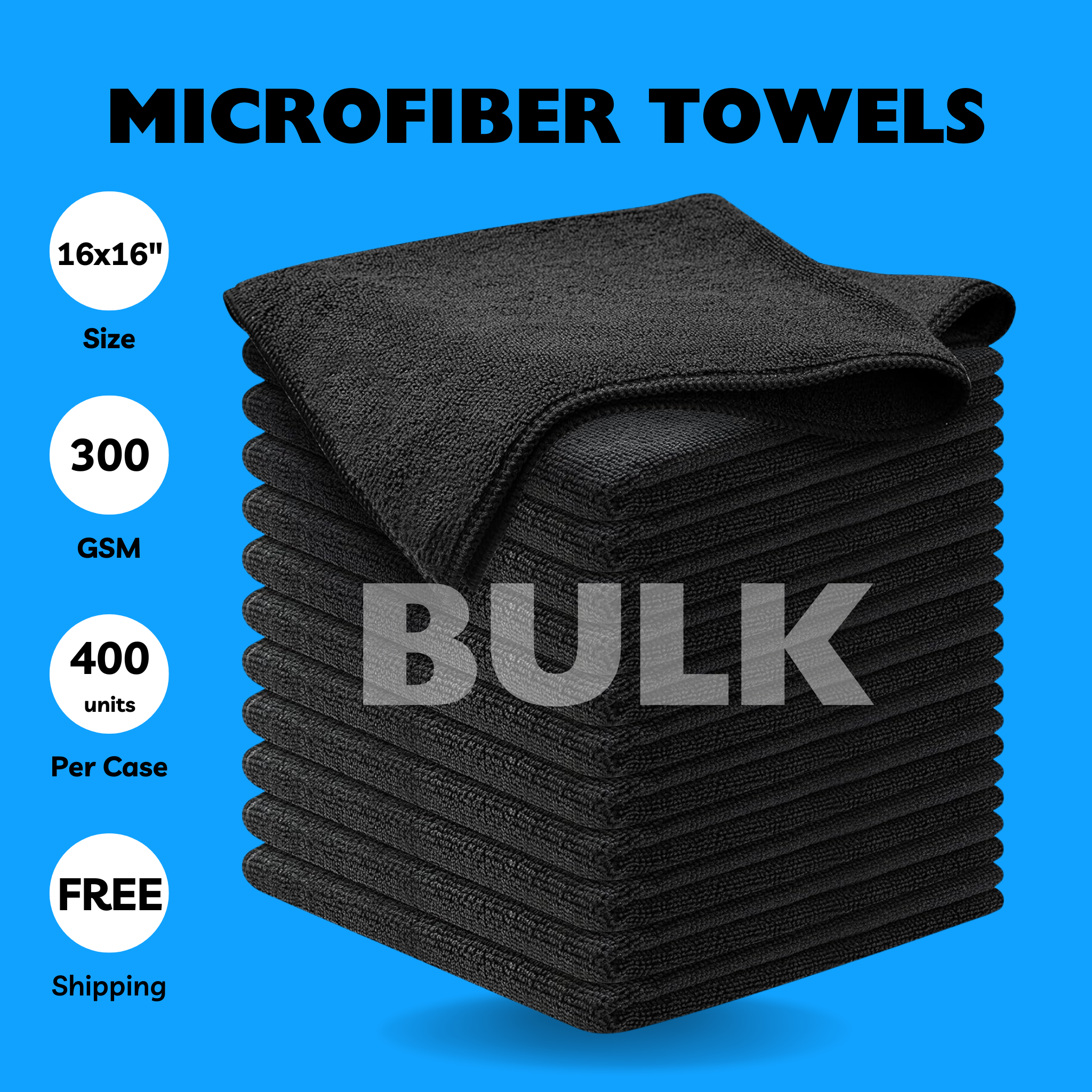 Black Microfiber Towels Cadillac Express Car Wash