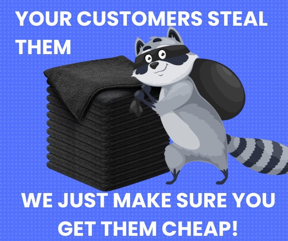 Black Microfiber Towels,  👍 (5 cases)