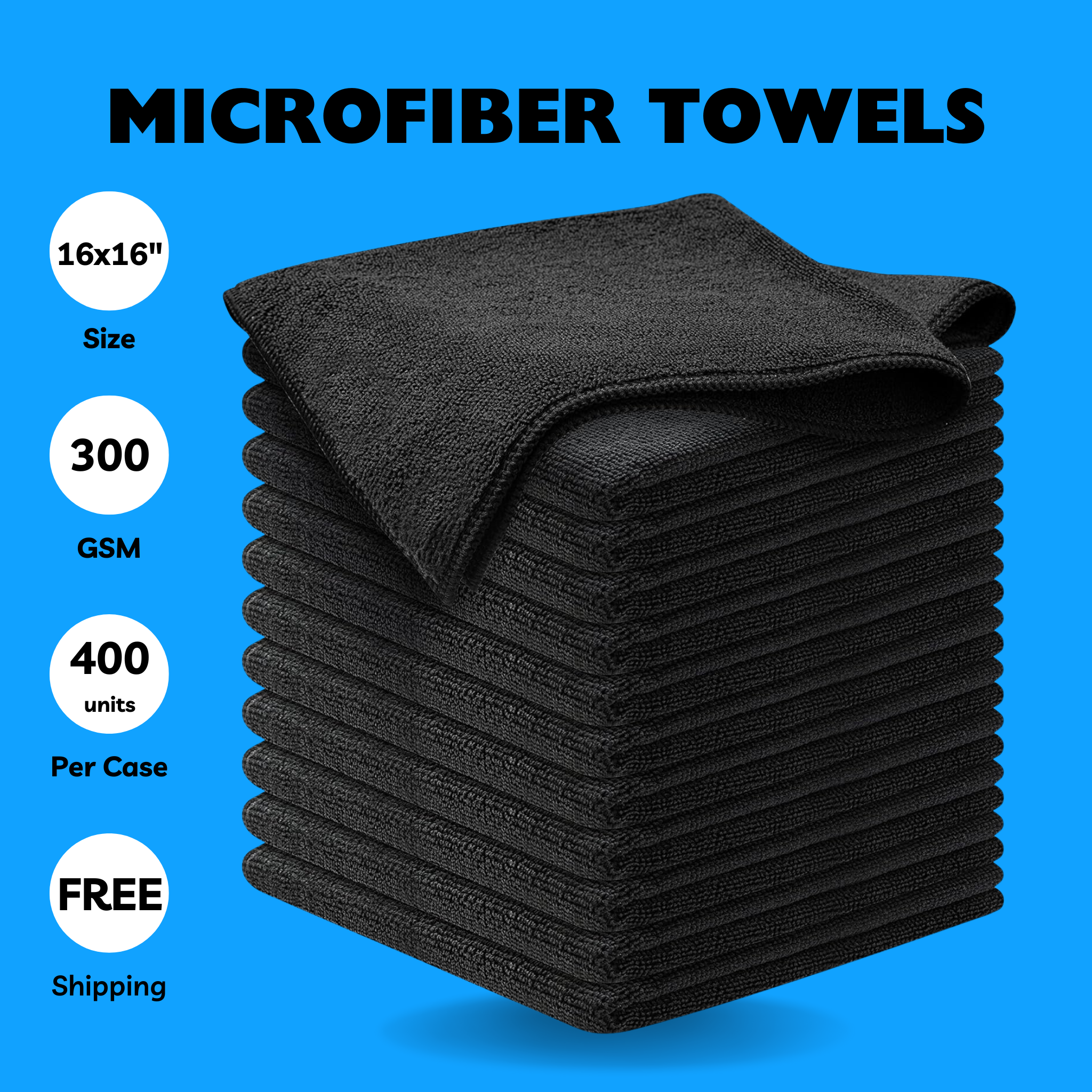 Black Microfiber Towels (Case Pack) Mr. Clean